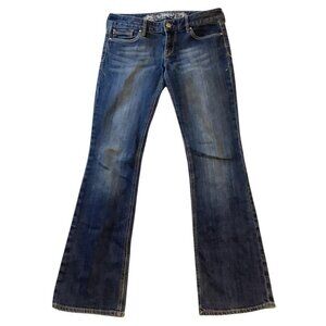 Express Stella Low Rise Boot Blue Denim Regular Fit Womens Size 6R